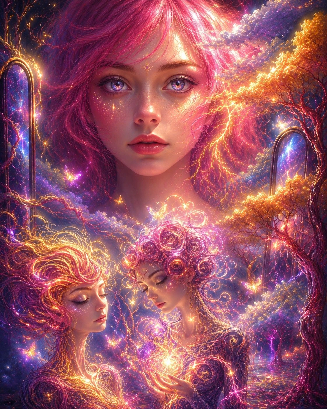 Diamond painting alma en el espejo Lady Aura Art
