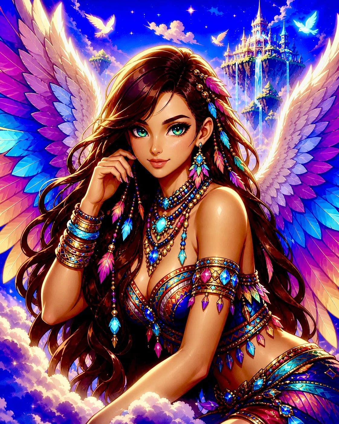 Diamond painting Alya Diosa Enjoyada · Colección NEDEKA