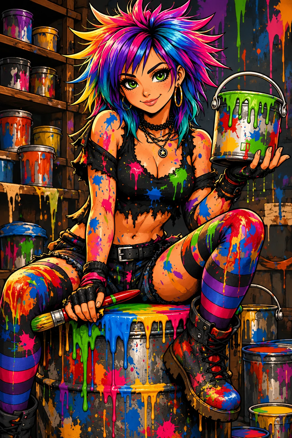 Diamond painting Bruster Punky · Colección NEDEKA