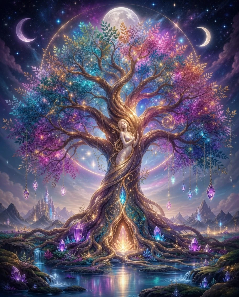 Diamond painting el árbol de la vida Lady Aura Art