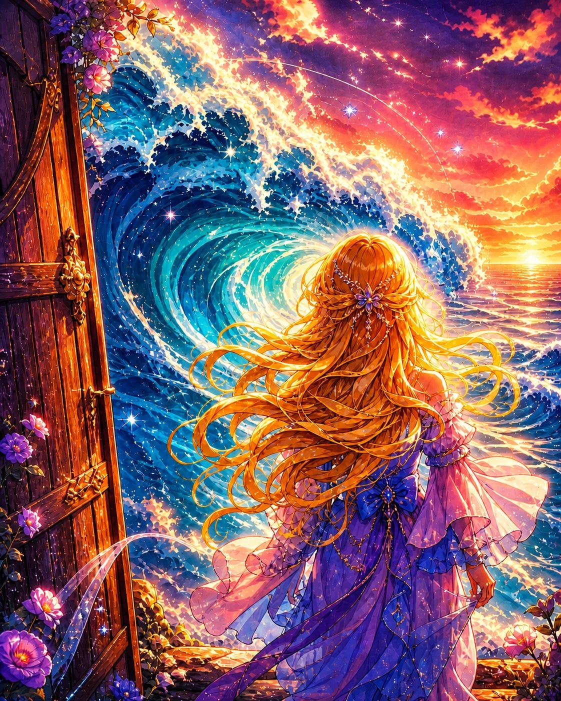 Diamond painting En el borde del fin Lady Aura Art
