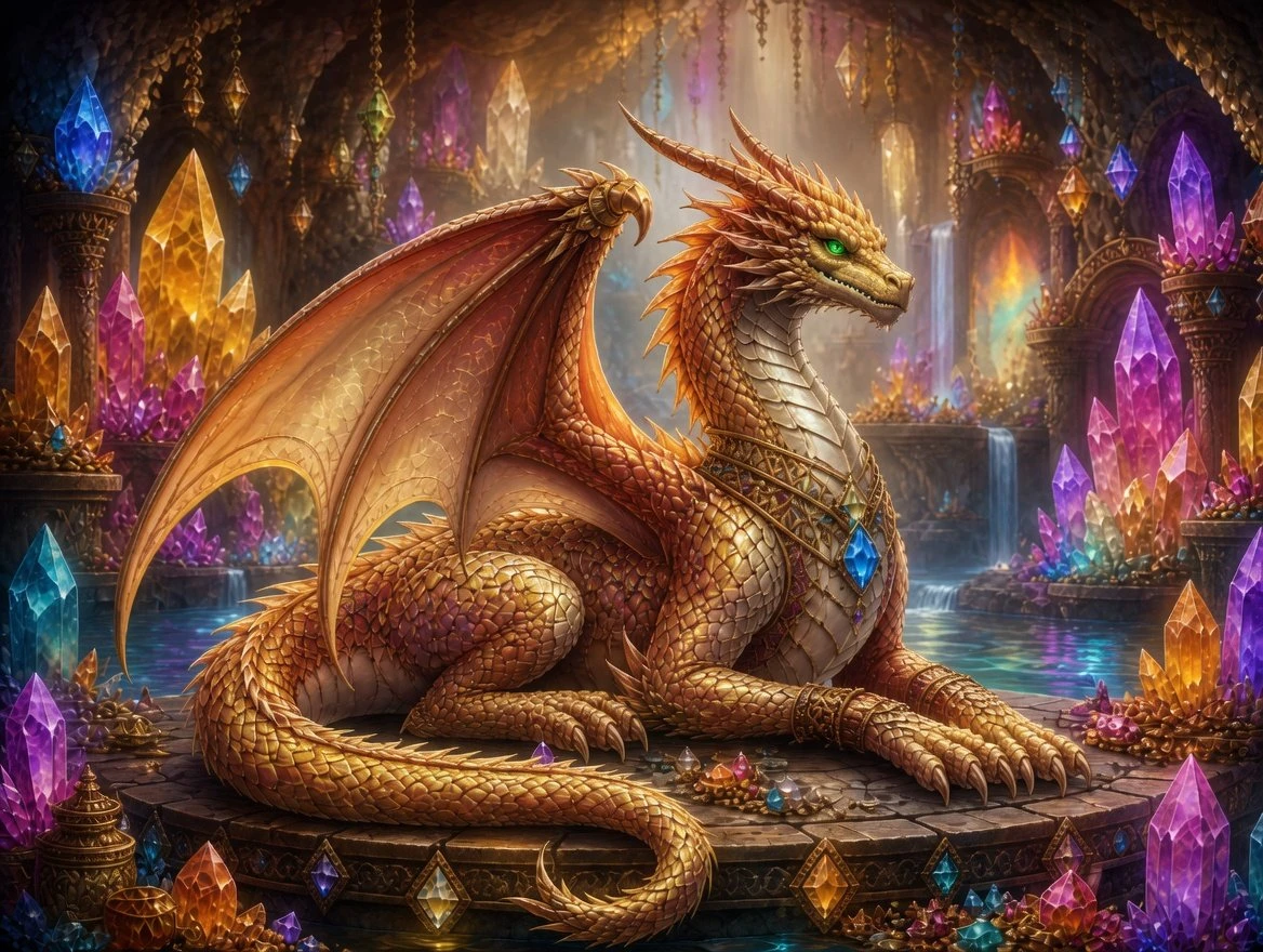 Colección diamond painting dragones guardianes Lady Aura