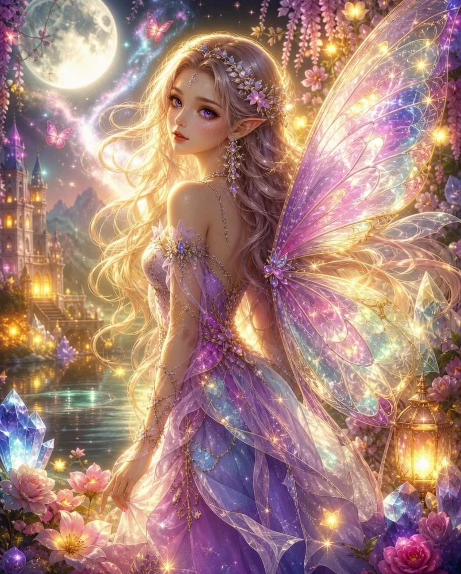 Diamond painting hada de la luna Lady Aura Art