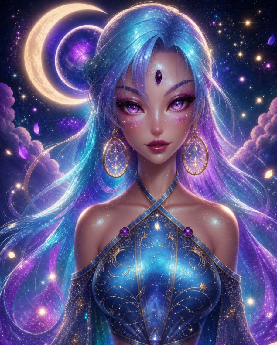 Diamond painting luna de cristal Lady Aura Art
