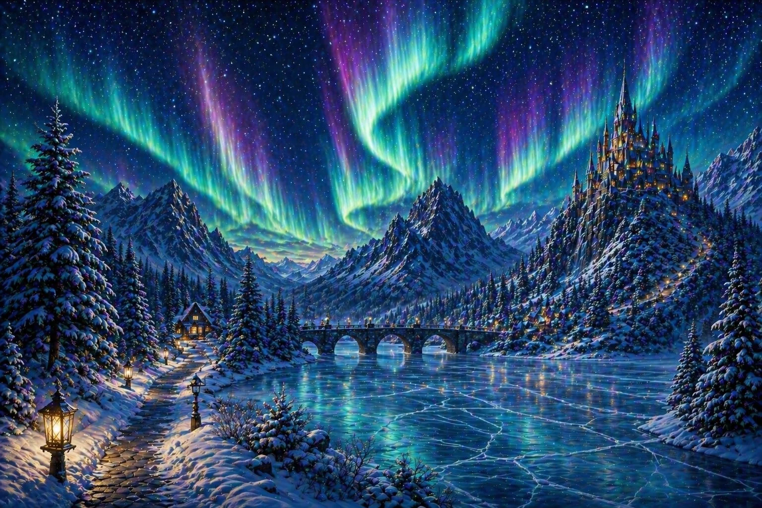 Colección diamond painting paisajes fantasía Lady Aura