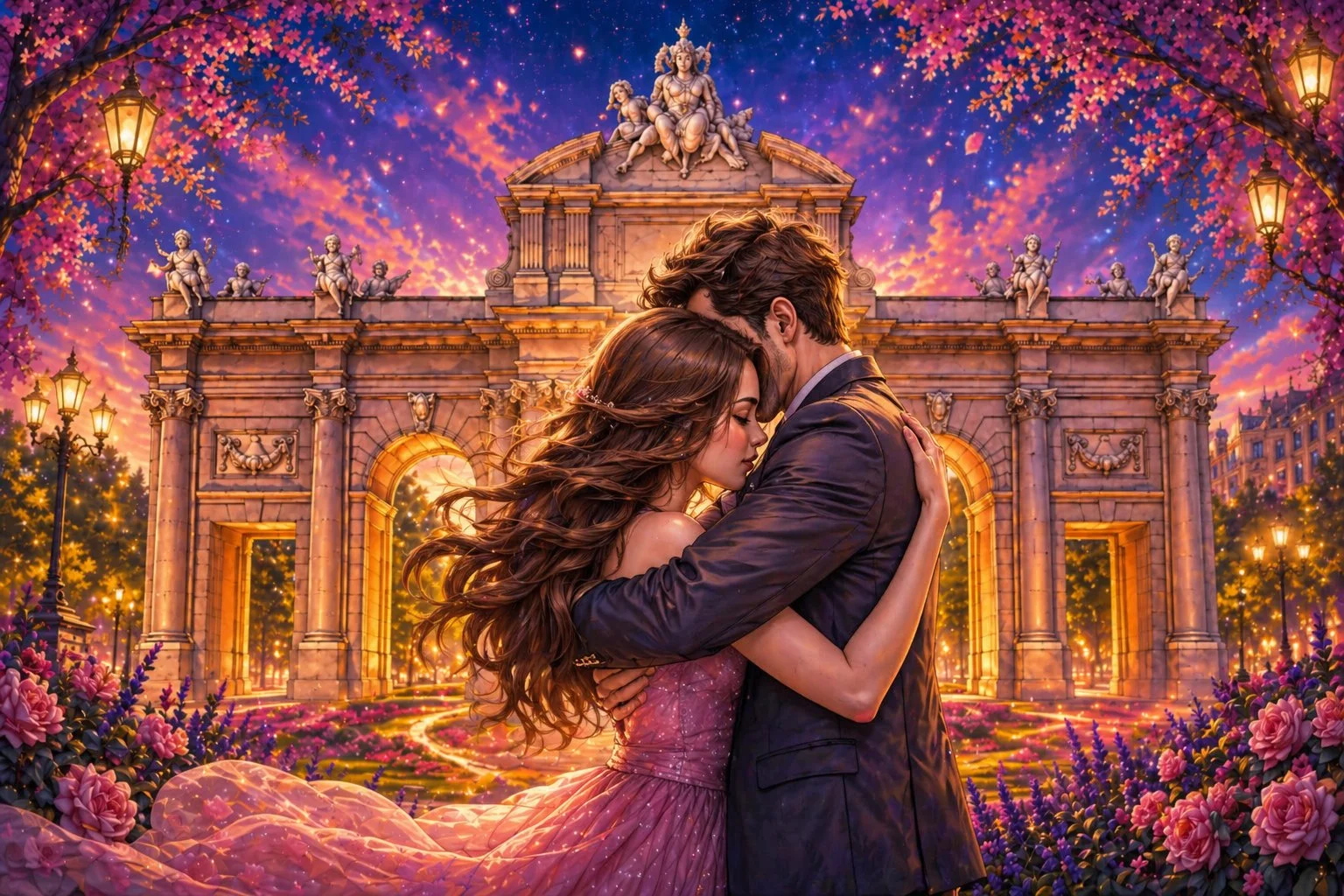Diamond painting pareja ciudad Lady Aura Art