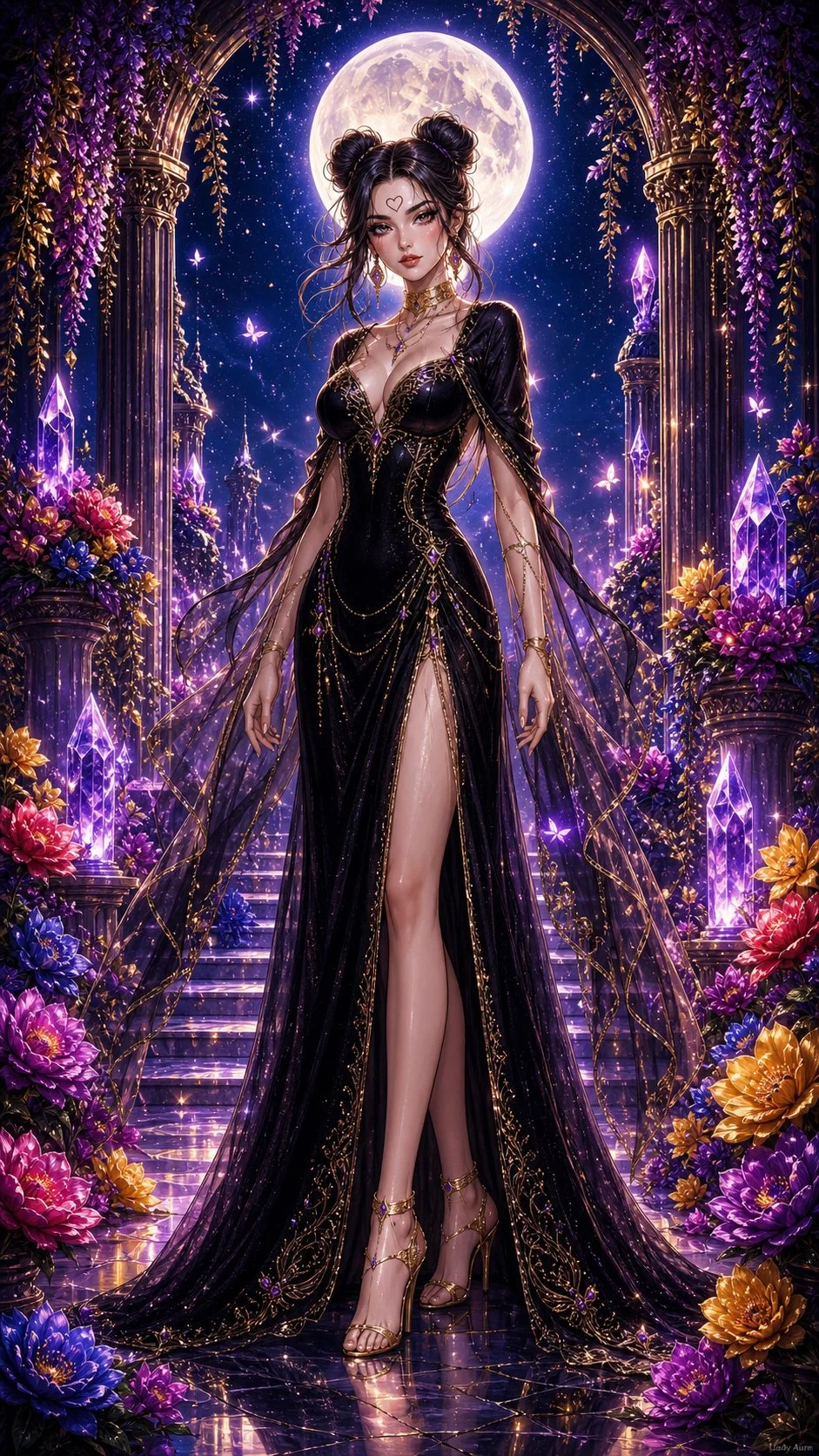 Diamond painting reina oscura Lady Aura Art