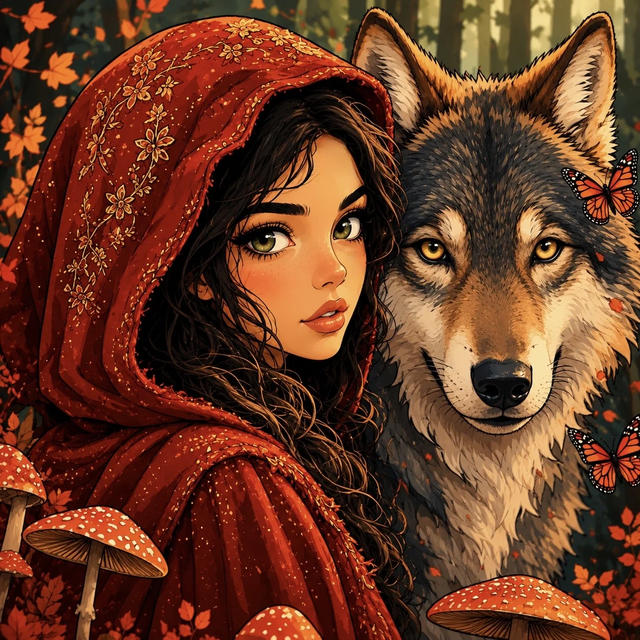 Diamond painting Scarlett Wolf · Colección NEDEKA