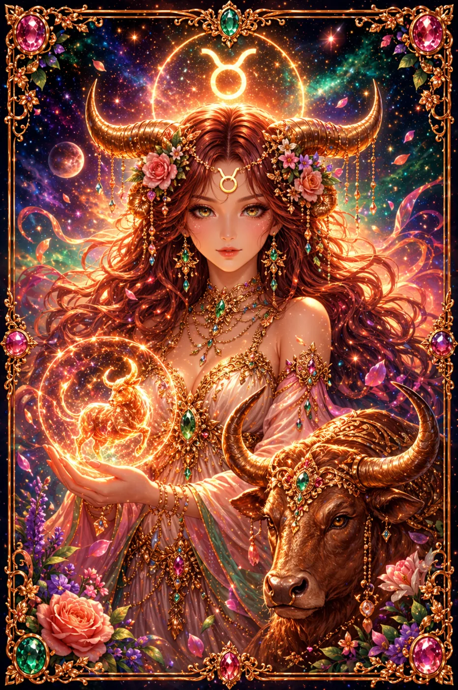 Tauro – diamond painting diosa zodiacal Lady Aura