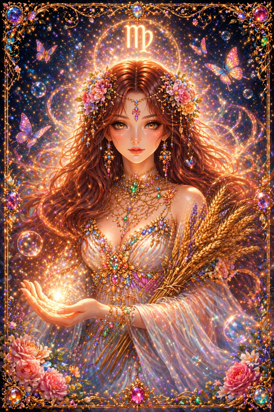 Virgo – diamond painting diosa zodiacal Lady Aura